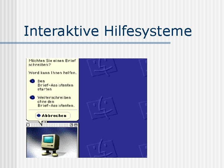 Interaktive Hilfesysteme 