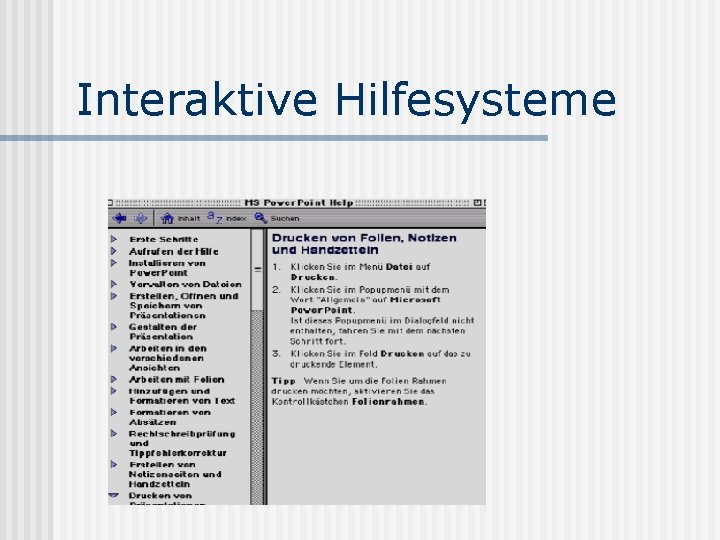 Interaktive Hilfesysteme 