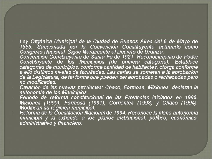  Ley Orgánica Municipal de la Ciudad de Buenos Aires del 6 de Mayo