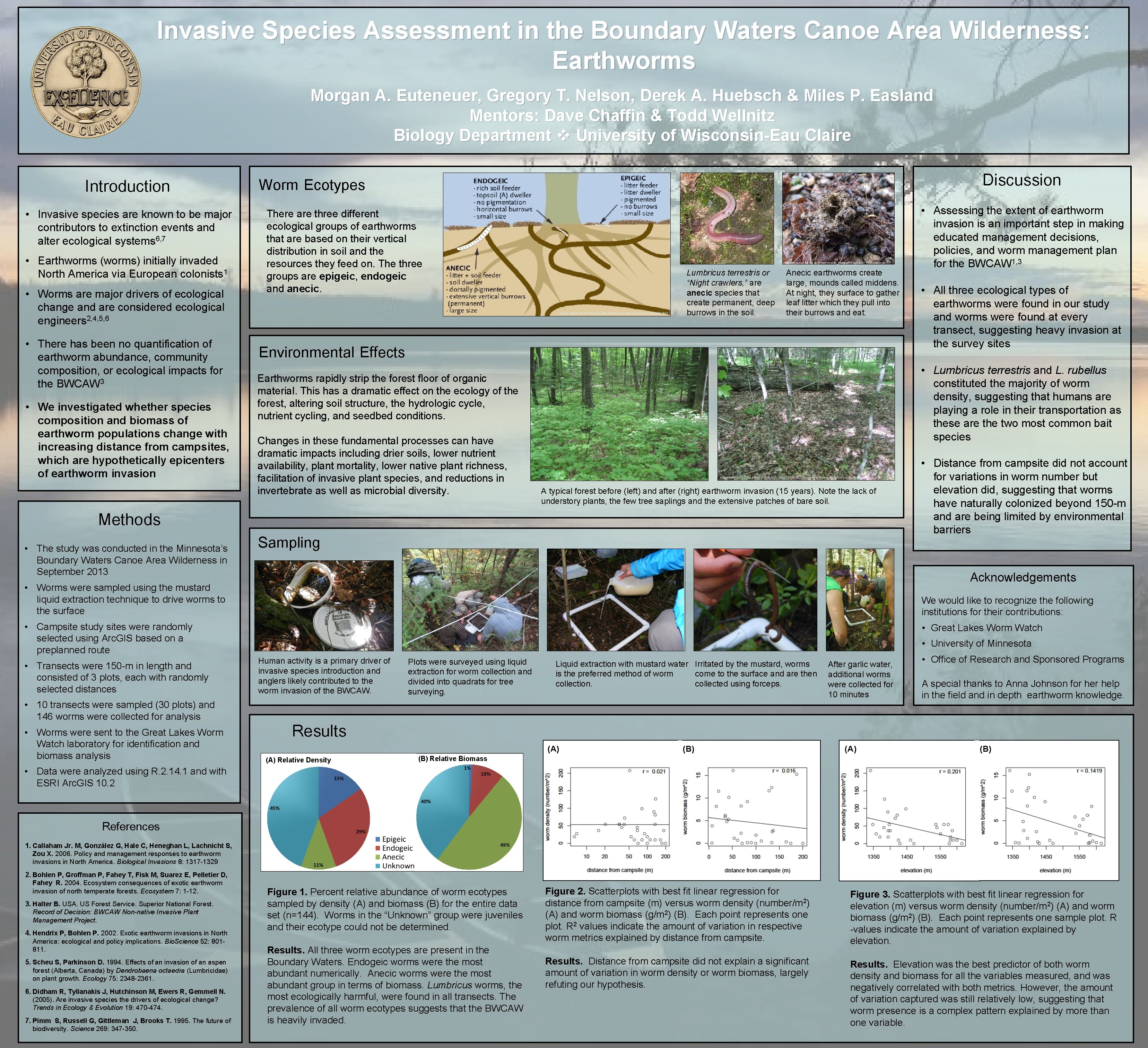 Invasive Species Assessment in the Boundary Waters Canoe Area Wilderness: Earthworms Morgan A. Euteneuer,