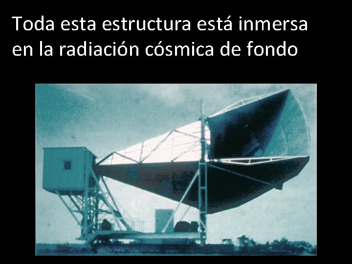 Toda estructura está inmersa en la radiación cósmica de fondo 