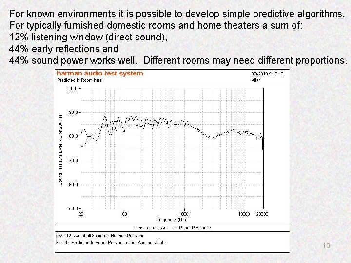 For known environments it is possible to develop simple predictive algorithms. For typically furnished