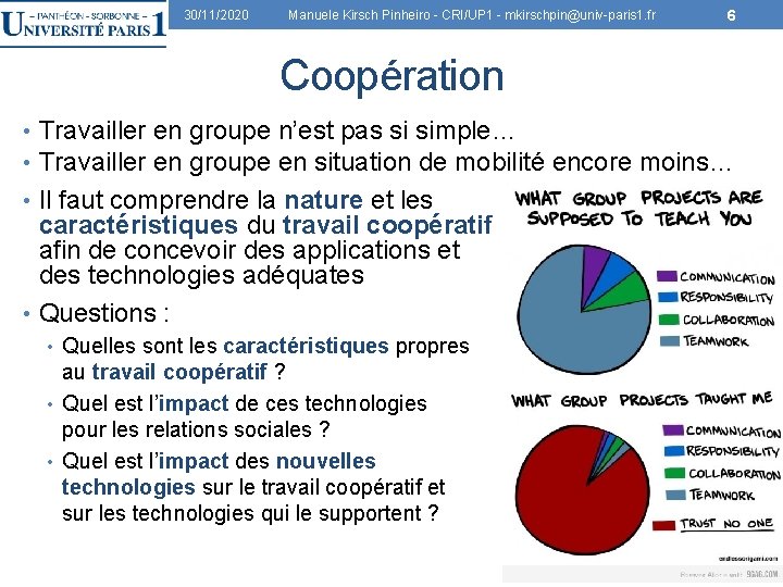 30/11/2020 Manuele Kirsch Pinheiro - CRI/UP 1 - mkirschpin@univ-paris 1. fr 6 Coopération •