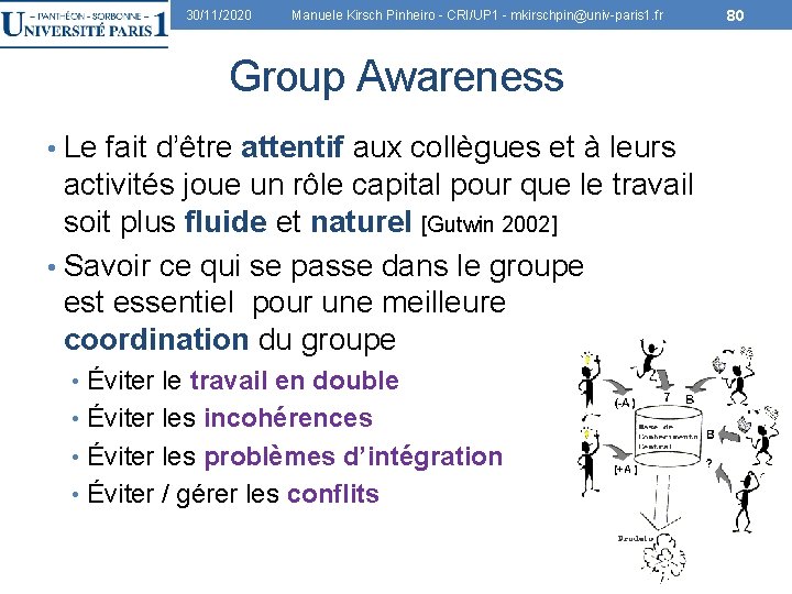 30/11/2020 Manuele Kirsch Pinheiro - CRI/UP 1 - mkirschpin@univ-paris 1. fr Group Awareness •