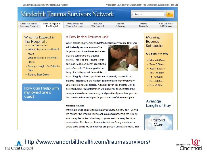 http: //www. vanderbilthealth. com/traumasurvivors/ 