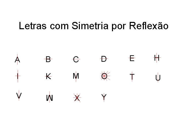 Letras com Simetria por Reflexão 