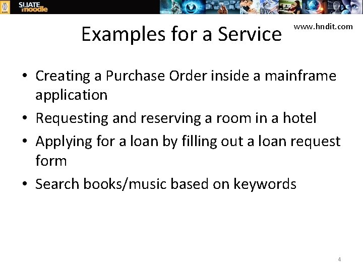 Examples for a Service www. hndit. com • Creating a Purchase Order inside a