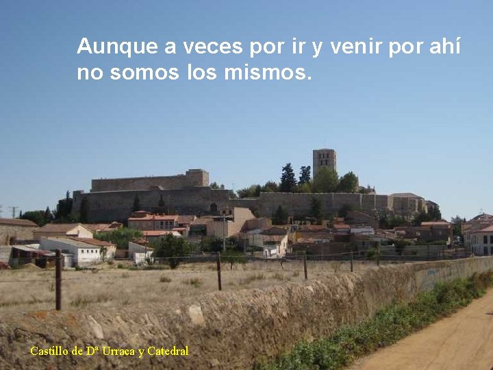 Aunque a veces por ir y venir por ahí no somos los mismos. Castillo