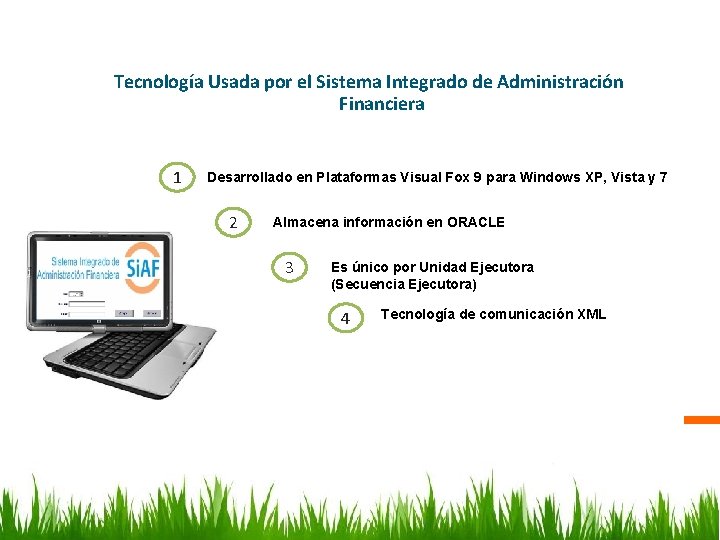 Tecnología Usada por el Sistema Integrado de Administración Financiera 1 Desarrollado en Plataformas Visual