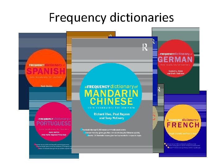 Frequency dictionaries 