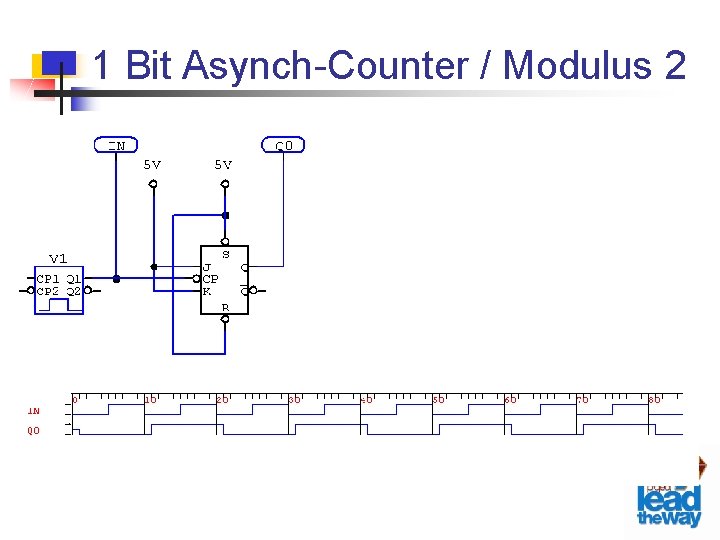 1 Bit Asynch-Counter / Modulus 2 