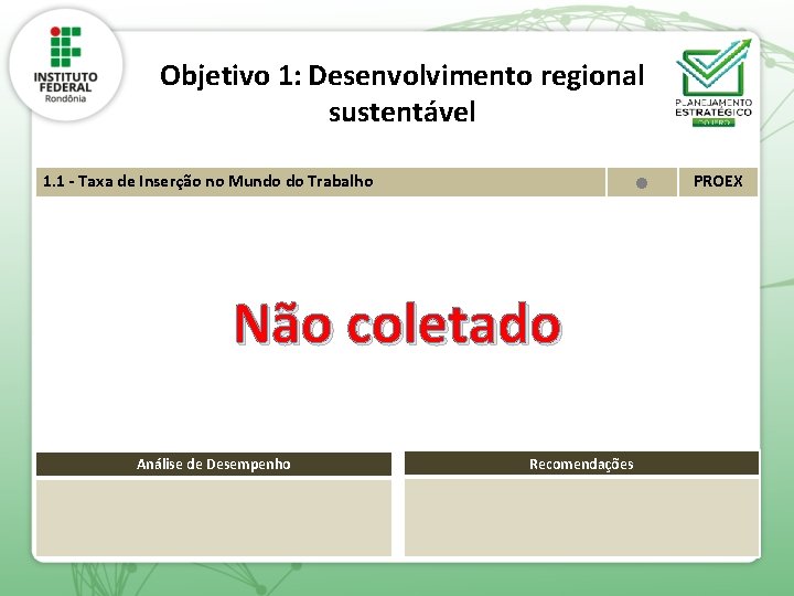 Objetivo 1: Desenvolvimento regional sustentável 1. 1 - Taxa de Inserção no Mundo do