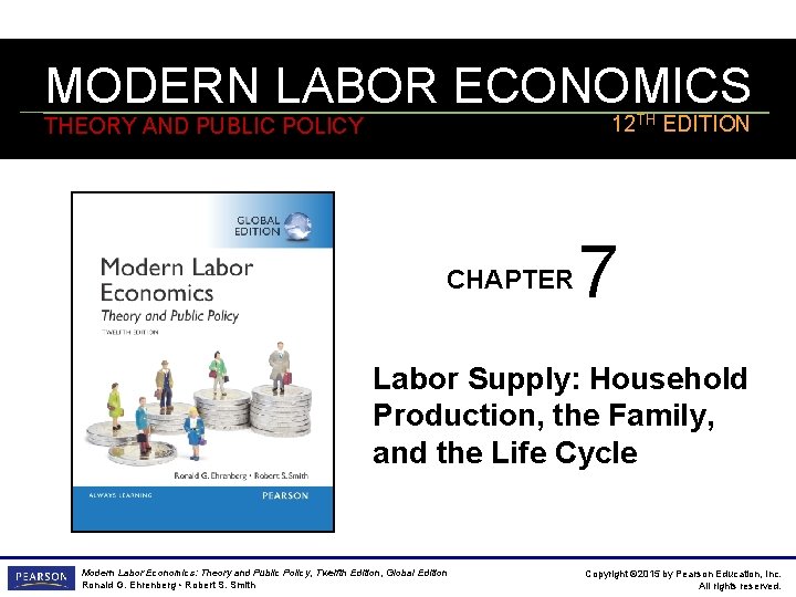MODERN LABOR ECONOMICS 12 TH EDITION THEORY AND PUBLIC POLICY CHAPTER 7 Labor Supply: