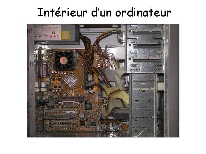 Intérieur d’un ordinateur 