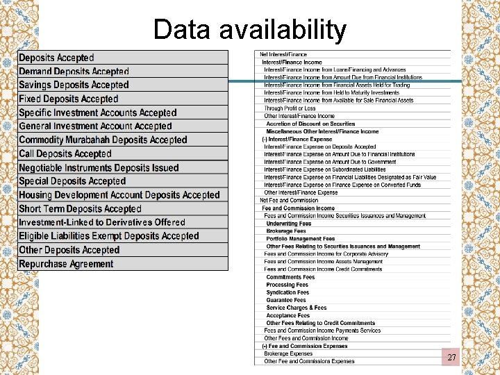 Data availability 27 