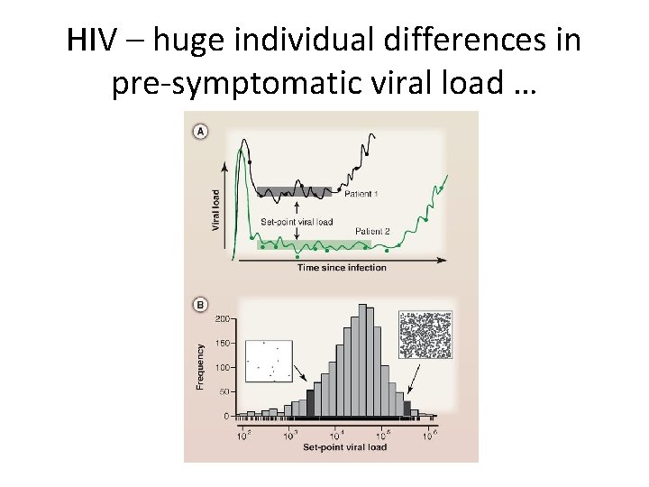 HIV – huge individual differences in pre-symptomatic viral load … 