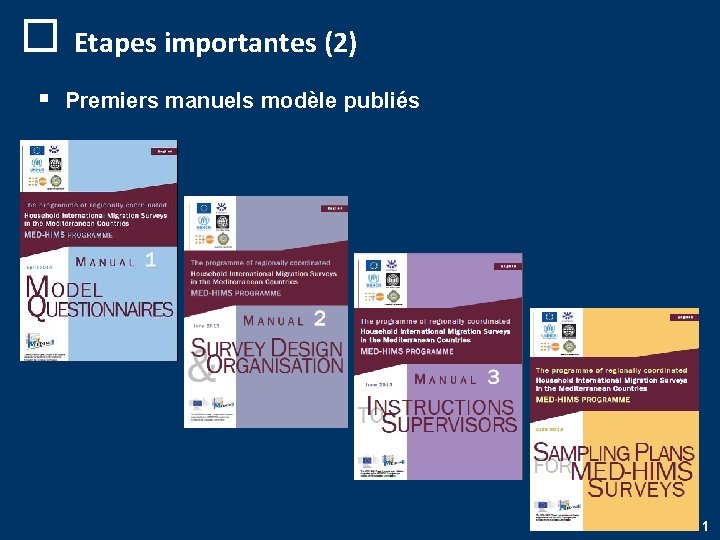 o Etapes importantes (2) § Premiers manuels modèle publiés 11 