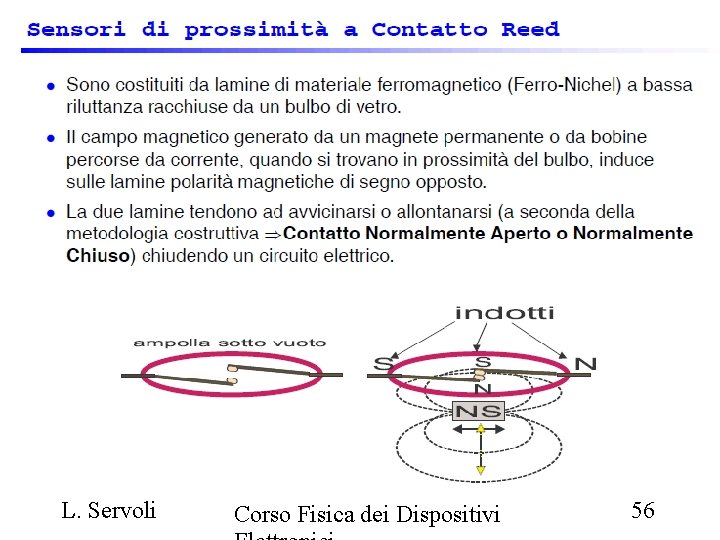 L. Servoli Corso Fisica dei Dispositivi 56 