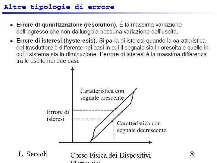 L. Servoli Corso Fisica dei Dispositivi 8 