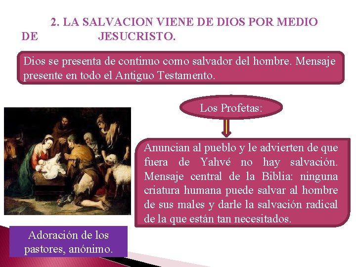 DE 2. LA SALVACION VIENE DE DIOS POR MEDIO JESUCRISTO. Dios se presenta de