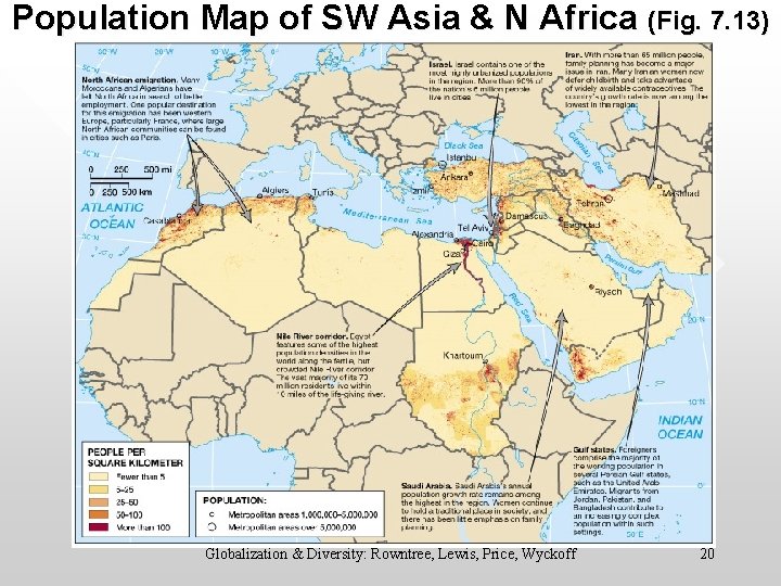 Population Map of SW Asia & N Africa (Fig. 7. 13) Globalization & Diversity: