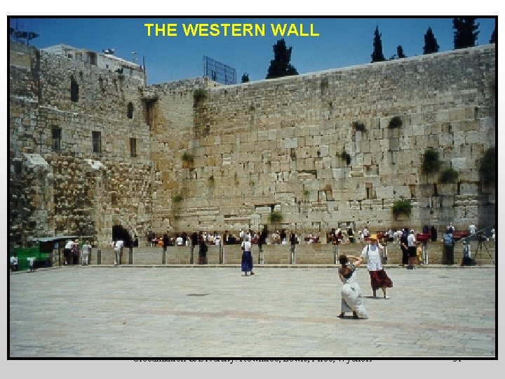 THE WESTERN WALL Globalization & Diversity: Rowntree, Lewis, Price, Wyckoff 31 