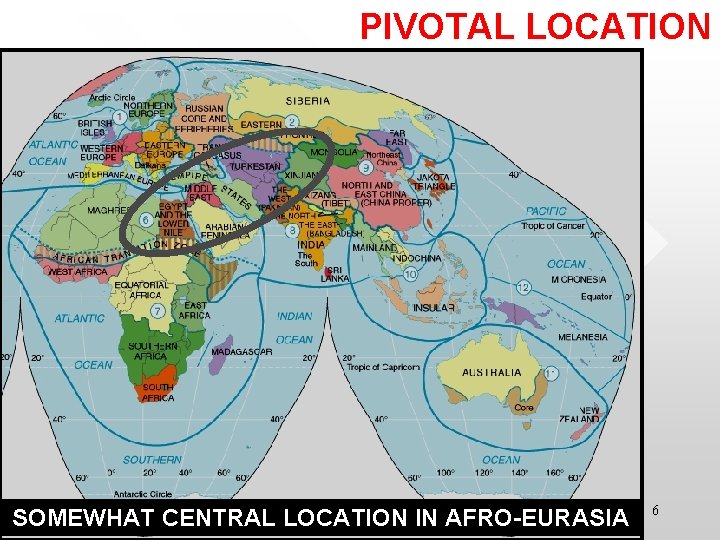 PIVOTAL LOCATION Globalization & Diversity: Rowntree, Lewis, Price, Wyckoff SOMEWHAT CENTRAL LOCATION IN AFRO-EURASIA