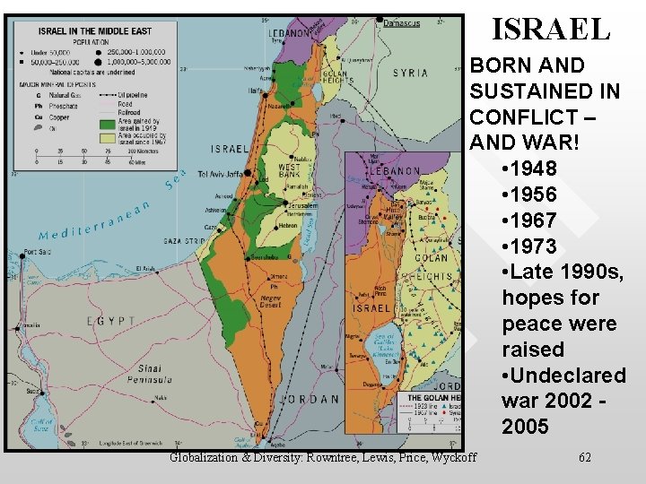 ISRAEL BORN AND SUSTAINED IN CONFLICT – AND WAR! • 1948 • 1956 •