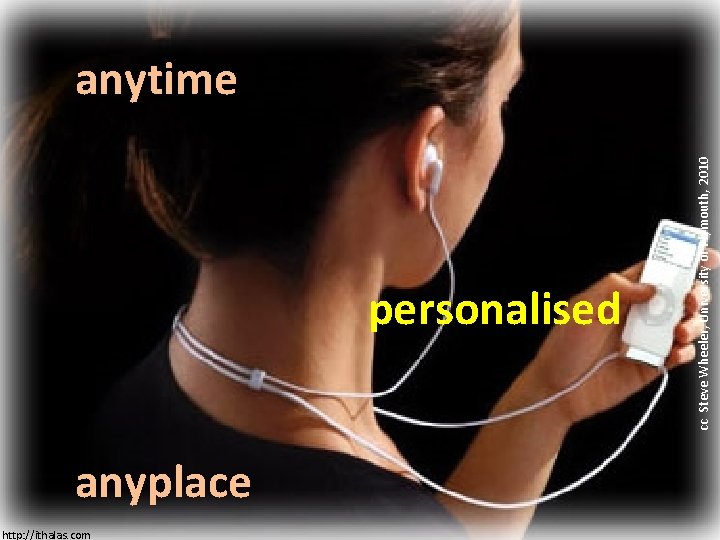 personalised anyplace http: //ithalas. com cc Steve Wheeler, University of Plymouth, 2010 anytime 