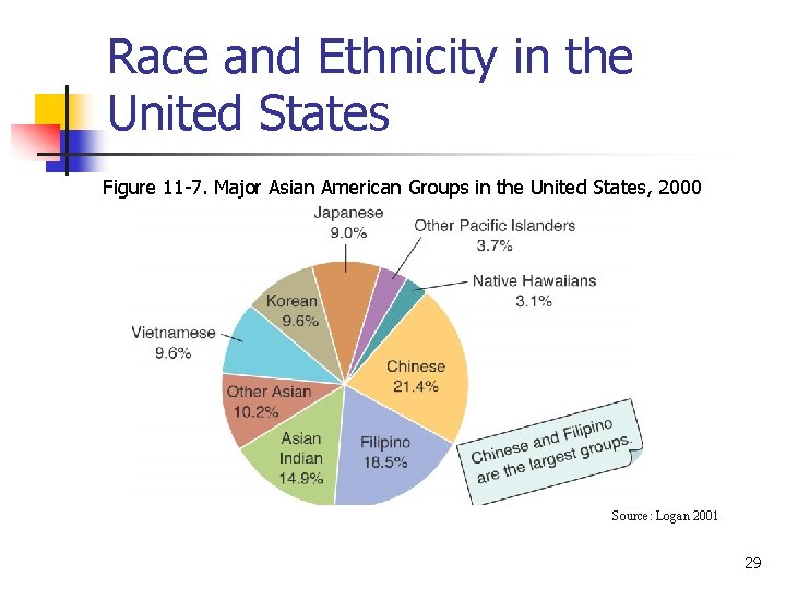 Race and Ethnicity in the United States Figure 11 -7. Major Asian American Groups