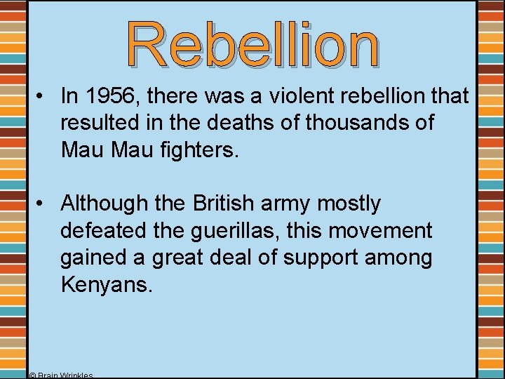 Rebellion • In 1956, there was a violent rebellion that resulted in the deaths