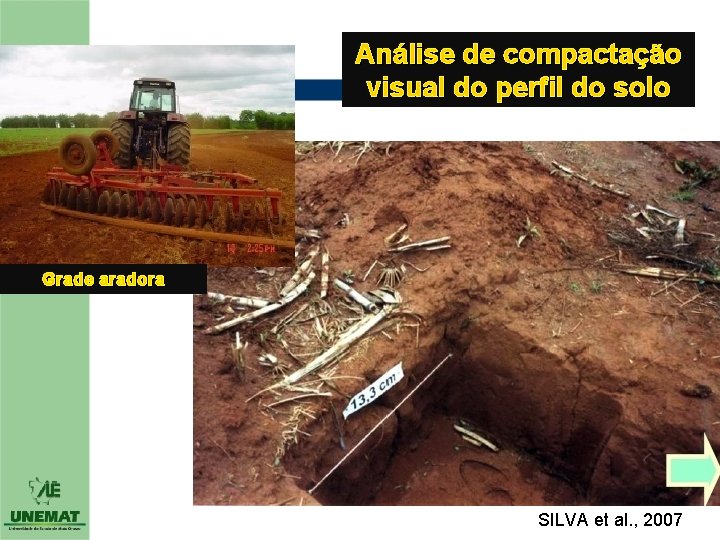 Análise de compactação visual do perfil do solo Grade aradora SILVA et al. ,