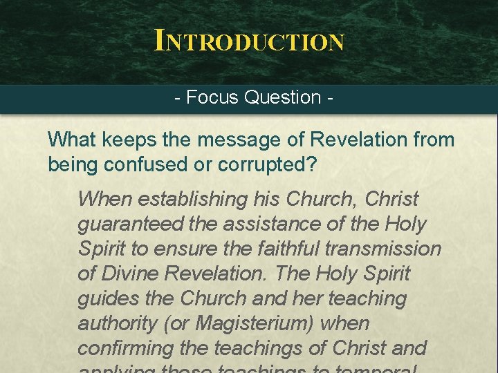 INTRODUCTION - Focus Question - What keeps the message of Revelation from being confused