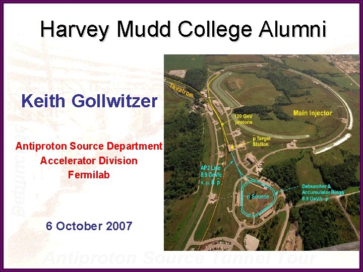 Harvey Mudd College Alumni Keith Gollwitzer Antiproton Source Department Accelerator Division Fermilab 6 October
