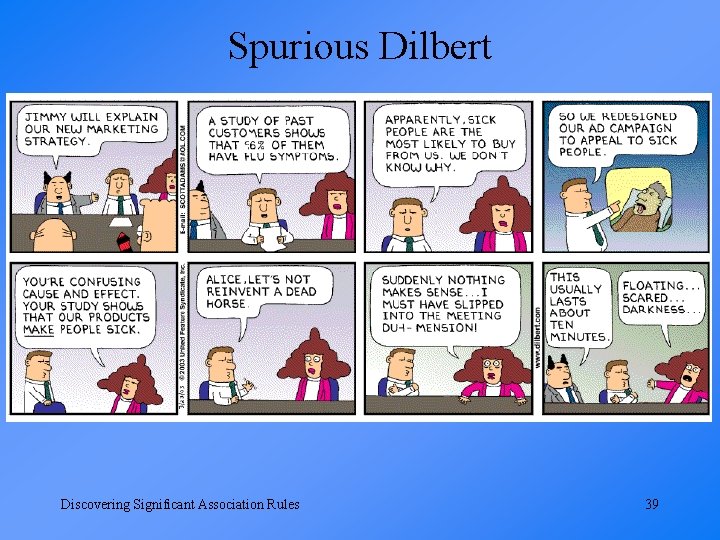 Spurious Dilbert Discovering Significant Association Rules 39 