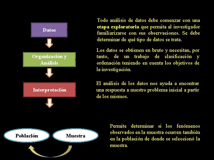 PLAN DE TRATAMIENTO DE DATOS Datos Todo análisis de datos debe comenzar con una