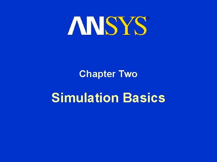 Chapter Two Simulation Basics 