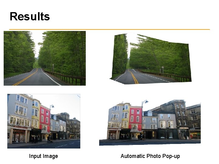 Results Input Image Automatic Photo Pop-up 