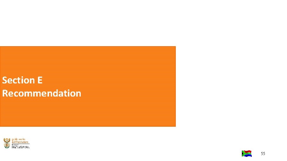 Section E Recommendation 55 