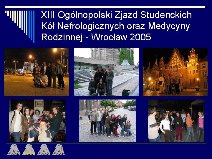 XIII Ogólnopolski Zjazd Studenckich Kół Nefrologicznych oraz Medycyny Rodzinnej - Wrocław 2005 XIII Ogólnopolski Zjazd Studenckich Kół Nefrologicznych oraz Medycyny Rodzinnej - Wrocław 2005
