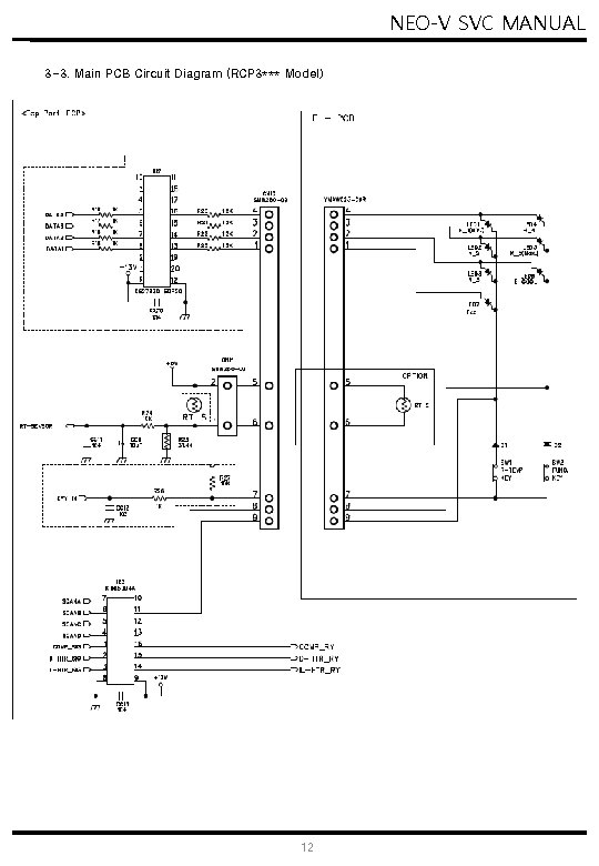 NEO-V SVC MANUAL 3 -3. Main PCB Circuit Diagram (RCP 3*** Model) 12 