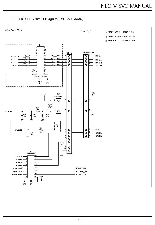 NEO-V SVC MANUAL 3 -3. Main PCB Circuit Diagram (RCT 3*** Model) 13 