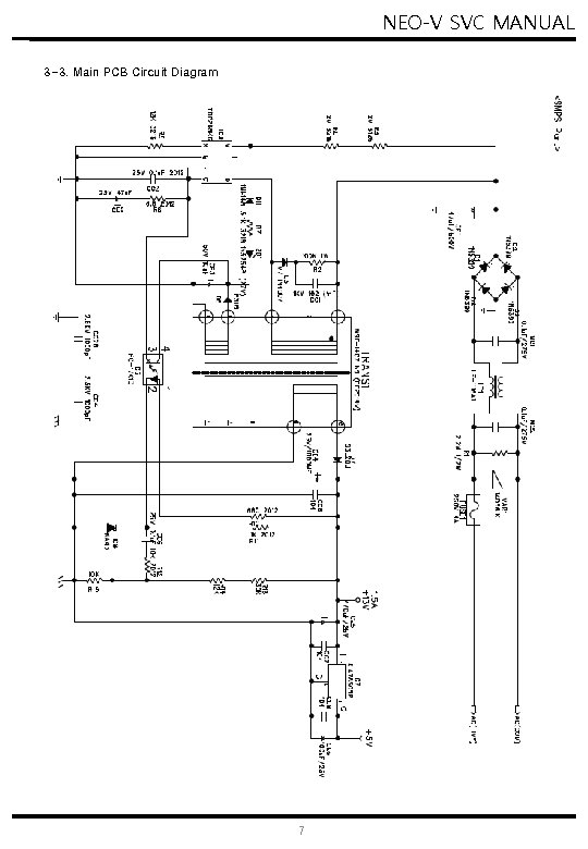 NEO-V SVC MANUAL 3 -3. Main PCB Circuit Diagram 7 