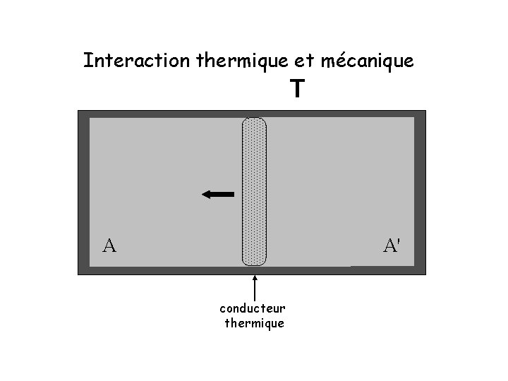 Interaction thermique et mécanique T A A' conducteur thermique 
