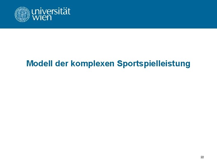 Modell der komplexen Sportspielleistung 22 