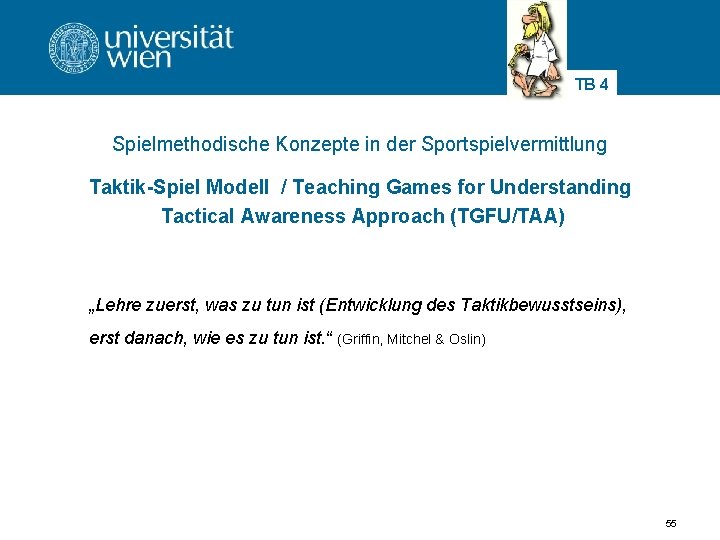 TB 4 Spielmethodische Konzepte in der Sportspielvermittlung Taktik-Spiel Modell / Teaching Games for Understanding