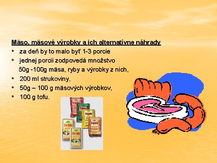 Mäso, mäsové výrobky a ich alternatívne náhrady • za deň by to malo byť