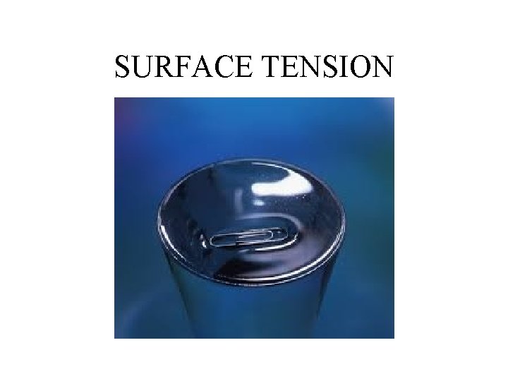 SURFACE TENSION 