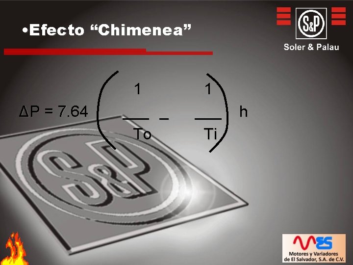  • Efecto “Chimenea” ΔP = 7. 64 1 ___ _ To 1 ___