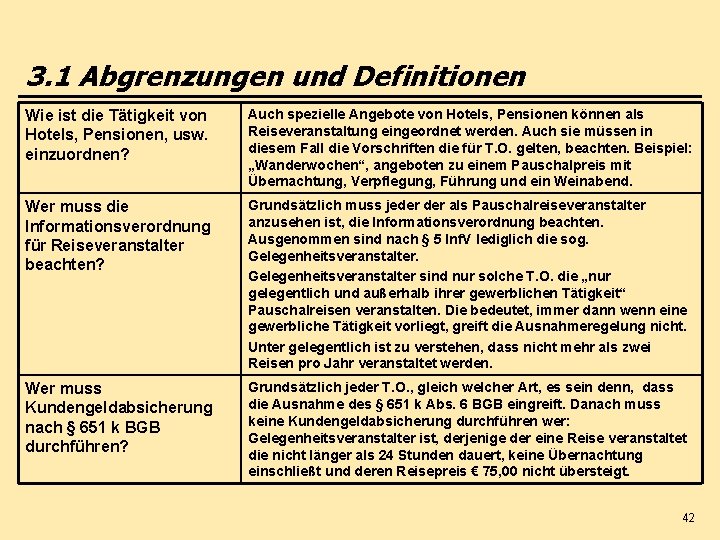 3. 1 Abgrenzungen und Definitionen Wie ist die Tätigkeit von Hotels, Pensionen, usw. einzuordnen?